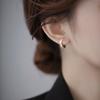 Серьги-кресты из циркония Высококачественные простые индивидуальные серьги-клипсы для темперамента Украшения для ушей