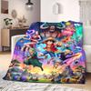 One Piece Essential Print Flannel Blanket, Anime Cartoon Design for Home Decor, Lightweight Travel Picnic Blanket_LIAN