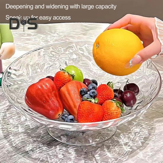 Прозрачная тарелка для фруктов, сливной поддон со съемным дренажным основанием, большая вместительная кастрюля для конфет, сливное блюдо для овощей, кухонные аксессуары