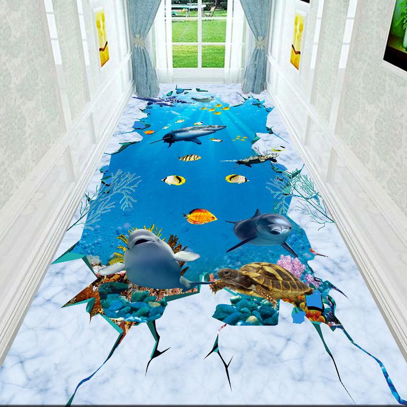 Ковер для гостиной с 3D пейзажным принтом, напольный коврик, фланелевая губка, большой коврик для ванной комнаты, декоративный коврик для спальни