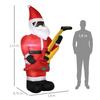 Christmas Decoration Inflatable Santa Claus Outdoor Christmas Decoration, Incl. Blower, 140 m, Red + White