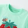 Little maven 2026 Summer New Tops Baby Girls Fashion Children's Clothing Strawberry T-shirt Cotton for Kids Clothes 2-8 Years
