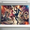 2D flat surface 1-piece American rock dance party backdrop banner suitable for home and studio use