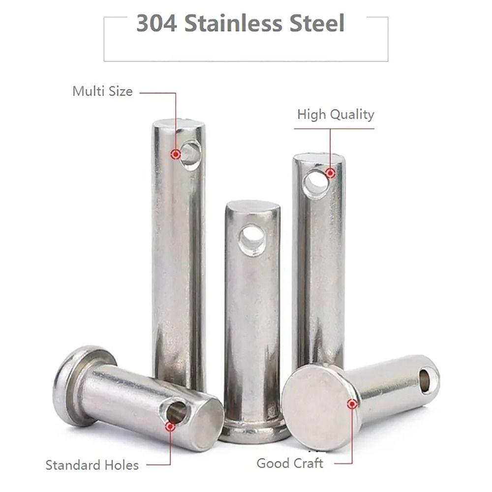 10Pcs/Set Durable M5 Pin Shaft Cotter Flat Head Cylindrical Positioning Pin GB882 T Shape Plug Pin Set