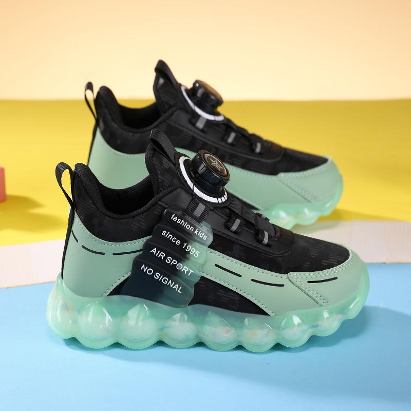 Водонепроницаемые кожаные спортивные ботинки для мальчиков - Стиль Зима 2025, для детей среднего и старшего возраста, стильные беговые кроссовки.