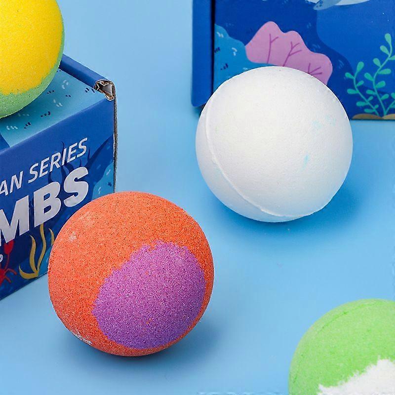 Ocean Series Bath Bombs for Kids with Surprise Toys Inside, 12Pcs Natural Scented Kids Bath Bombs Gift Set, Gentle Moisturizing Bath Fizzers with Mari