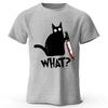 Innocent Black Cat Black Cat Printed Pure Cotton Tshirt for Menwomen Fashionable Casual Plus Size Loose Short Sleeved Soft Top