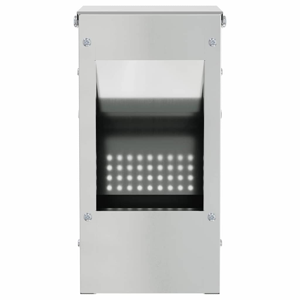 Rabbit Feeder Silver 12.5 x 12.5 x 25 cm Galvanized Steel