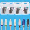 Milling Cutter for Manicure Set Diamond Ceramic Nail Drill Bits Accessories Mills Removing Gel Manicure Machine Tools 7PCS