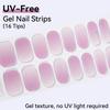 16Tips Non-toxic Gel Nail Strips Full Cover Shining Cherry Design Baking-Free DIY Self-Adhesive Manicure Decoration Nail Art