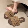 Модные балетки Женские хлопковые тапочки Мех Повседневная модная обувь Зима Дом Женские ботинки 2025 Новый тренд Прогулочное платье Теплые Chaussure Femme