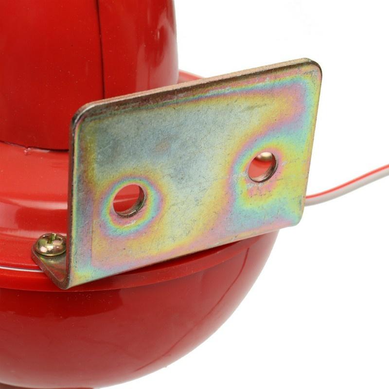 12 В красный электрический бычий рог громкий бушующий звук для автомобиля, мотоцикла, грузовика, лодки