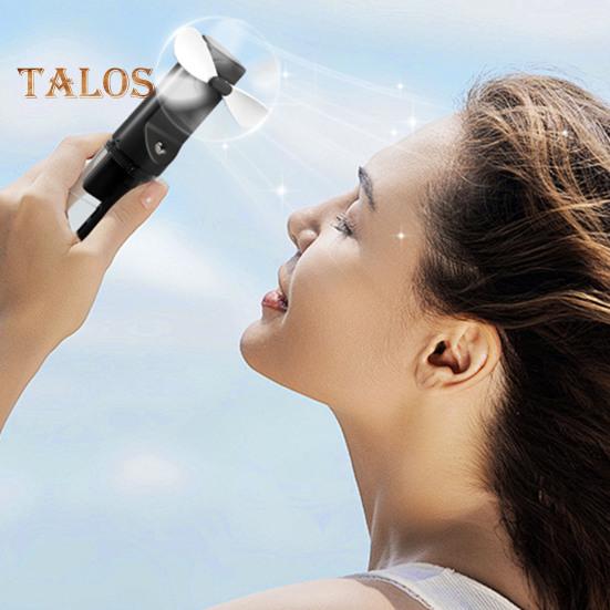 Ручной распылительный вентилятор с мощным двигателем, сильный поток воздуха, 4 скорости, низкий уровень шума, перезаряжаемый персональный небольшой карманный вентилятор