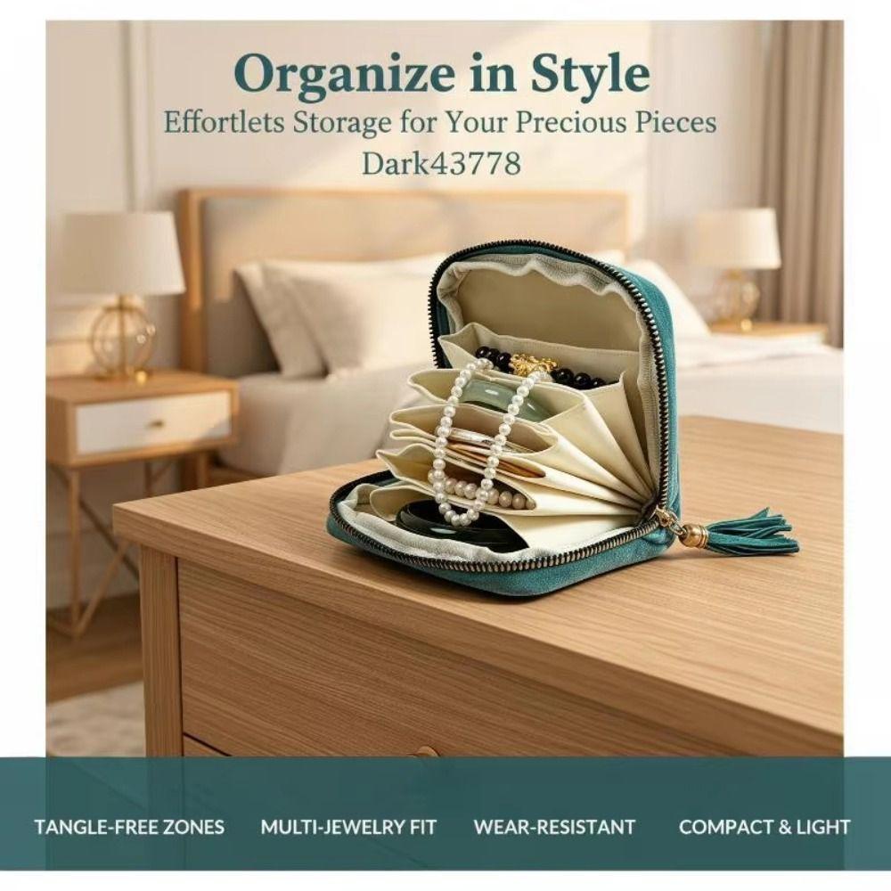 6-Layer Jewelry Storage Bag Anti-Scratch Women's Wallet Practical Jewelry Organizer Gift