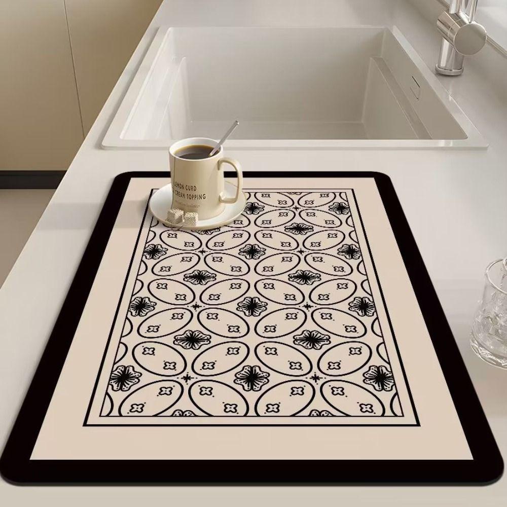 Впитывающий дренажный коврик Не требующий мытья настольный коврик Подушечки для мытья посуды Кофемашины Коврик для сушки Чаша