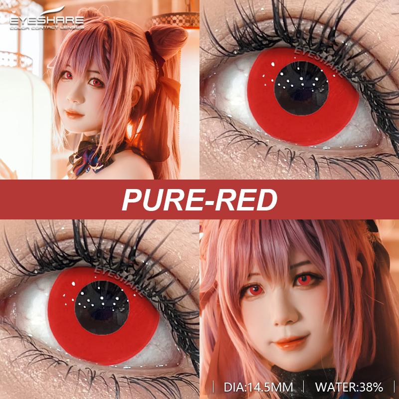 Eyeshare НОВЫЕ цветные контактные линзы для косплея для глаз, синие линзы для глаз аниме, цветные линзы на Хэллоуин, красные контактные линзы, косметический макияж