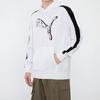 Puma Повседневная толстовка с капюшоном и полосками по бокам, унисекс, с длинным рукавом, белая 534513-02