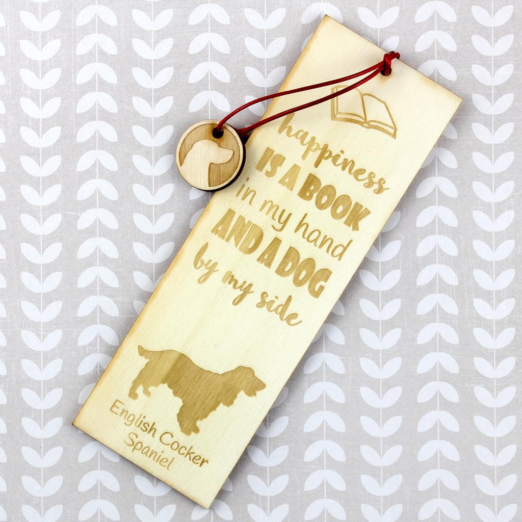 English Cocker Spaniel – Dog bookmark, personalized bookmark – Design 01 | Art-Dog