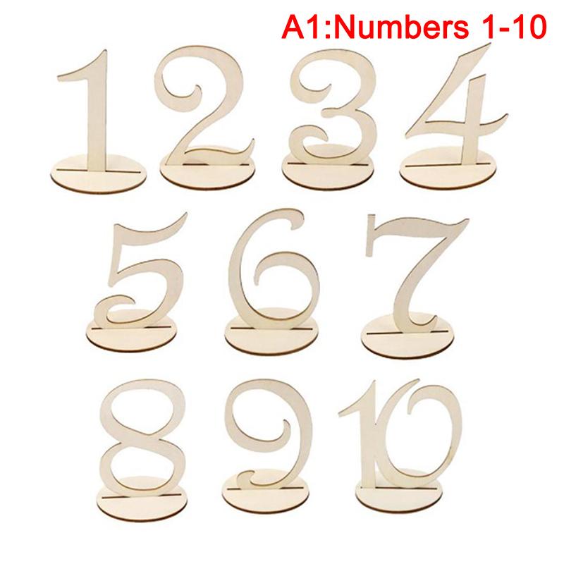 10шт 1-10/11-20 набор номеров деревянных столов с базой для дня рождения, свадьбы