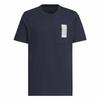 Crew Neck Casual Pocket Short Sleeve T-Shirt Unisex Tops Legend-Ink-Blue White JI9082