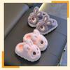 Зимние тапочки против скольжения Плюшевые тапочки с кроликом с большими глазами Минимально пушистые тапочки Мальчики