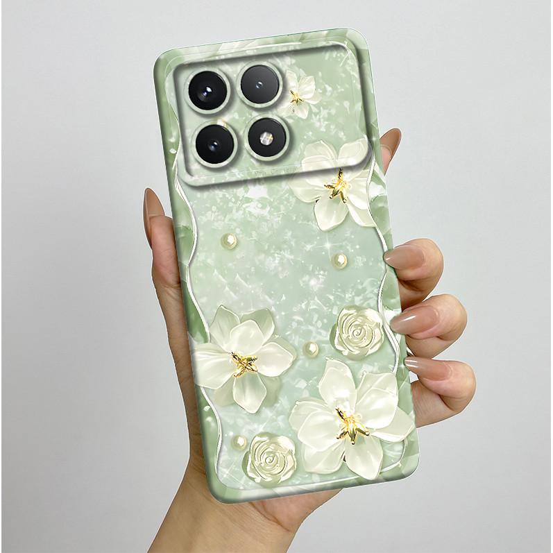 Ударопрочный чехол для телефона Xiaomi Poco X6 Pro 5G Redmi K70E Красивые Бабочки Цветы Мягкий ТПУ Корпус Poco X6Pro Бампер Задняя Крышка
