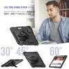 Timecity iPad Pro 11-inch (4th/3rd/2nd/1st Gen) Case with Shock Resistance, Hand Grip & Shoulder Strap - Black