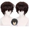 High Quality Dazai Osamu Cosplay Wig Anime Cosplay Short Brown Heat Resistant Synthetic Hair Wigs + Wig Cap