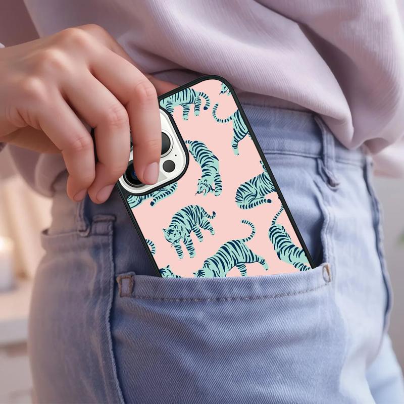 Animal Tiger Art Phone Case For iPhone 17 Air 15 16e 14 13 Pro Max Coque 12 11 Pro Max PLUS cover