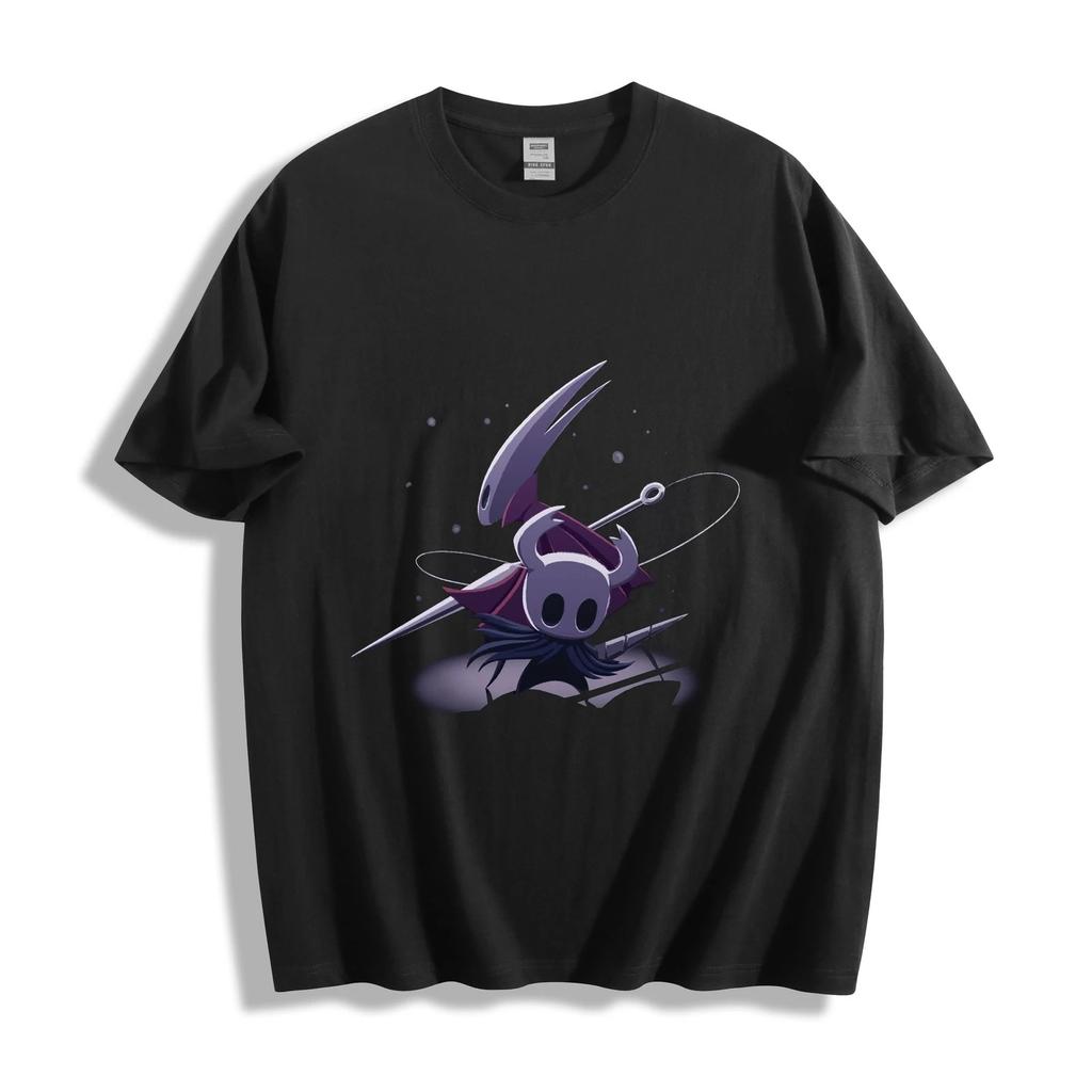 Футболка с Протагонистом Hollow Knight - Динамичная Поза в Бою Дизайн Унисекс