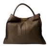 UsedTote Bag Brown/Red / Pink Leather Women