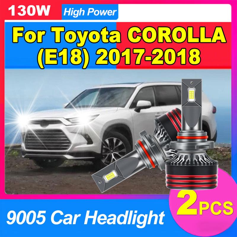 2PCS 9005 Auto Headlamps Bulbs LED Car Headlights 30000LM 150W 6000K White 3570 CSP Chips 12V For Toyota COROLLA(E18)2017-2018