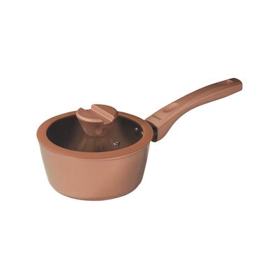 PEARL METAL VISIONS One Hand IH со стеклянным покрытием GOLD Кастрюля, кастрюля, сотейник, 16 см, совместимая, крышка, CP-8807