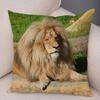 Africa Lion Pillow Case Decor Wild Animal Pattern Print Pillowcase Super Soft Plush Cushion Cover for Car Sofa Home 45x45cm