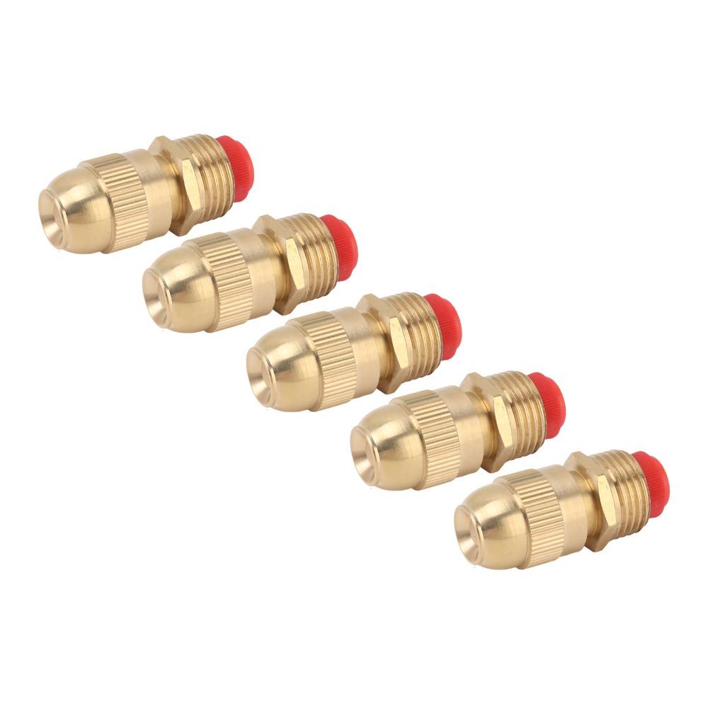 5PCS G1/2 Male Thread Misting Nozzle Gold Irrigation Nozzle Water Spray Head  Garden Irrigation