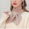 1pcs New Women Casual Cross Fishtail Scarf Straps Shawl Ladies Autumn Winter Scarf Soft Neck Scarf Girls Knitted Sweater Bowtie