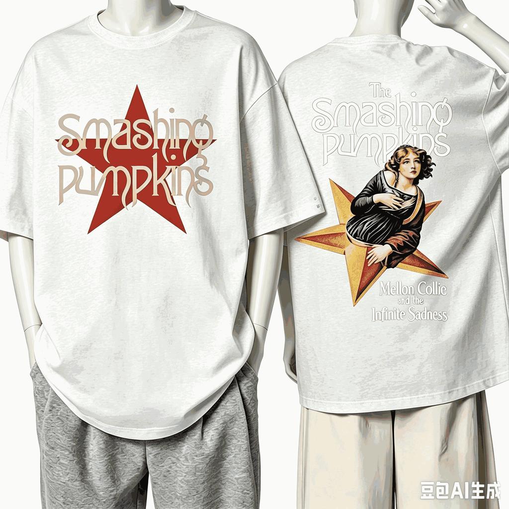 Smashing Pumpkins For Fan Gift Tshirt Unisex Unisex Harajuku Oversized Unisex Short Sleeve Streetwear High Quality Couples Classic