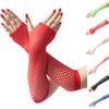 Chunky Fishnet Elastic Gloves Sexy Long Gloves Punk Half-finger Club Etiquette Gloves