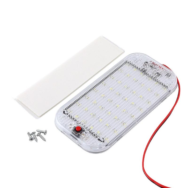 48 LED Panel Light Car Interior Reading Lamp High Brightness Cabin Lights for Truck RV Boats Camper Lights 12V-85V