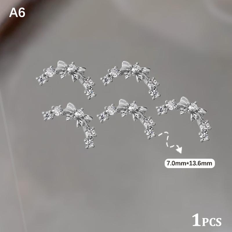 1 шт. Блестящий циркон 3D Бабочка Бант Стразы для ногтей Шарм Алмазный Хрустальный Сплав Подвеска Роскошные Украшения для маникюра Маникюр Также
