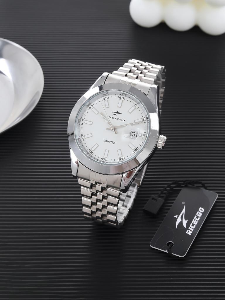 Hot Sale Fashion Sport Alloy case 20mm Width Stainless Steel Band Coin Luxury Quartz Watch for Men