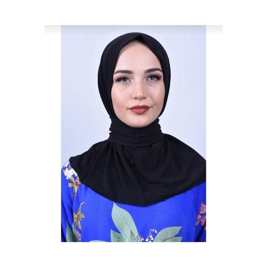 Snap Cap Hijab Swimsuit Top Matching Sea And Pool Bonnet Hijab