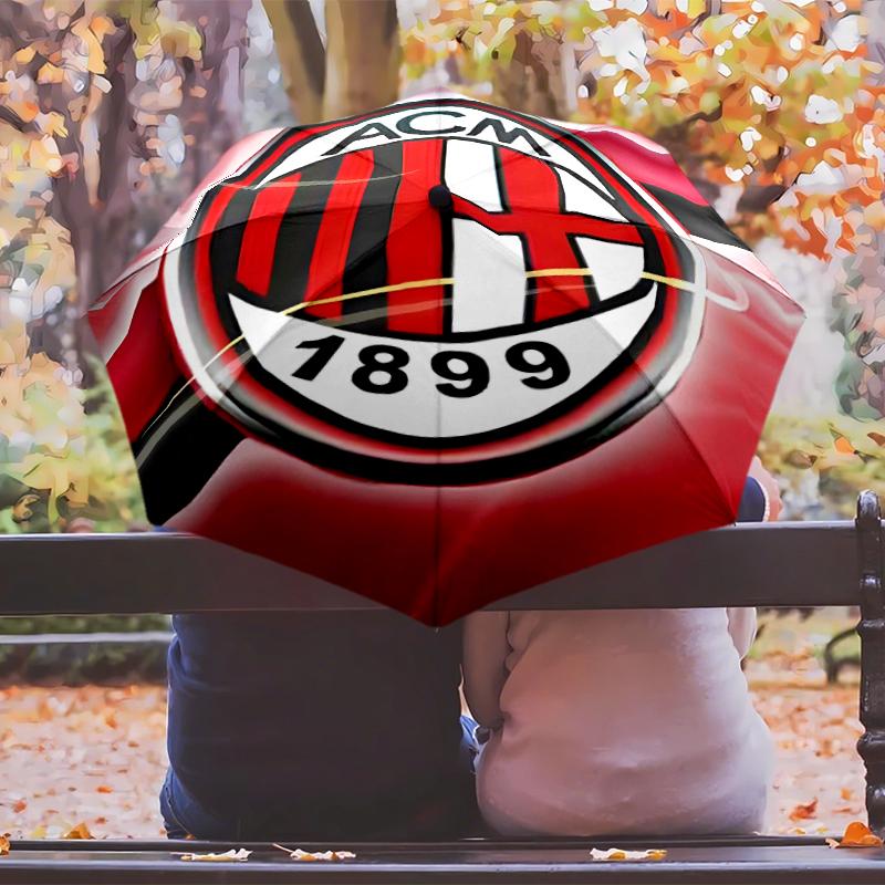 A-AC Milan Umbrella with Automatic Open/Close & Self-8-Rib Heavy-Duty Umbrella, Compact Travel Umbrella Suitable for Outdoor