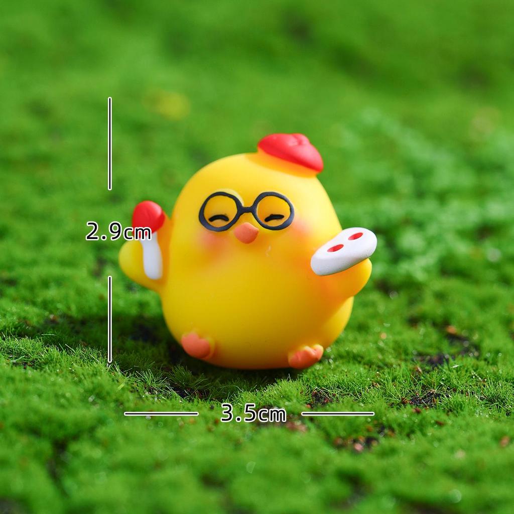 Толстый Цыпленок Миниатюрная Полимерная Поделка Автомобильные Украшения и DIY Аксессуары