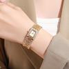 Женский Браслет-Часы со Стразами Квадратный Циферблат Классический Повседневный Формальный Платье Кварцевый Механизм Браслет Наручные Часы Ювелирные Аксессуары