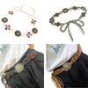 Women Shirt Waist Belt Vintage Bohemian Adjustable Braided Waist Belt with Tassels Women Dress Shirt Wide Waist Belt