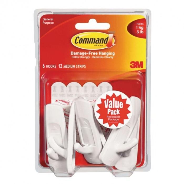 Command Medium Hooks (Pack of 6)
