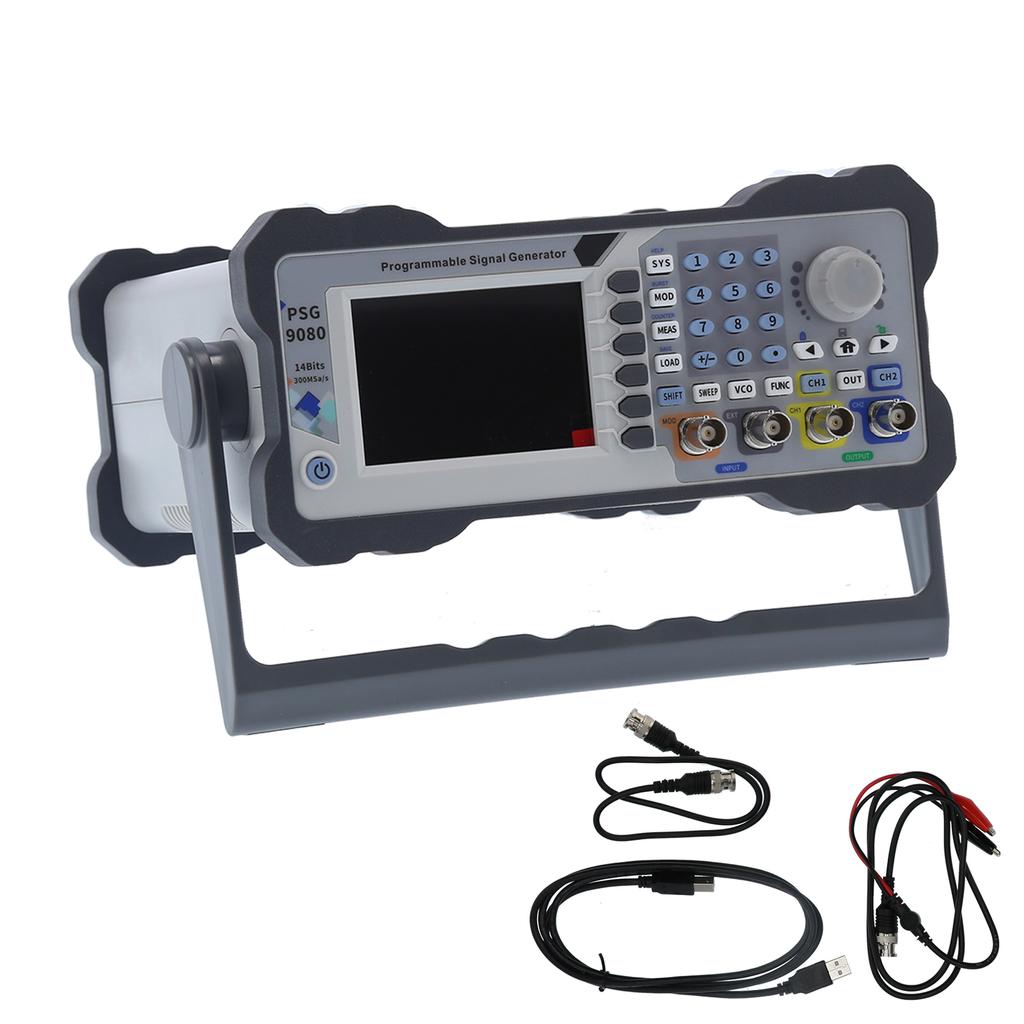 PSG9080 DDS Numerical Control Dual Channel Function Arbitrary Wave Signal Source Generator Frequency Meter