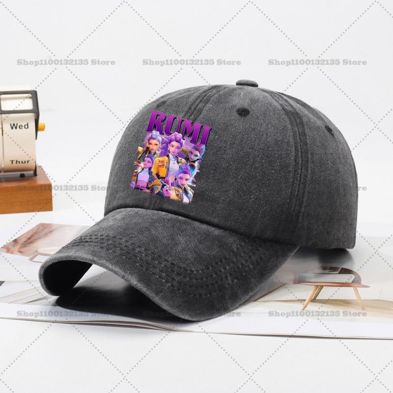 Kpop Demon Hunteres Baseball Cap for Girls Boys Summer Adjustable Sun Hat Anime Cute Retro Sunbonnet Adult Women Headgear Gift