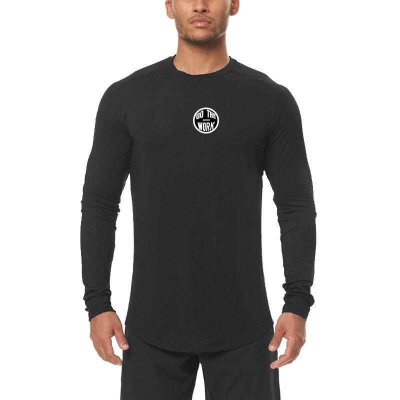 Мужская спортивная одежда для бега на открытом воздухе, бодибилдинга, спортивной одежды для спортзала, летней плотной компрессионной рубашки с круглым вырезом и принтом для фитнеса